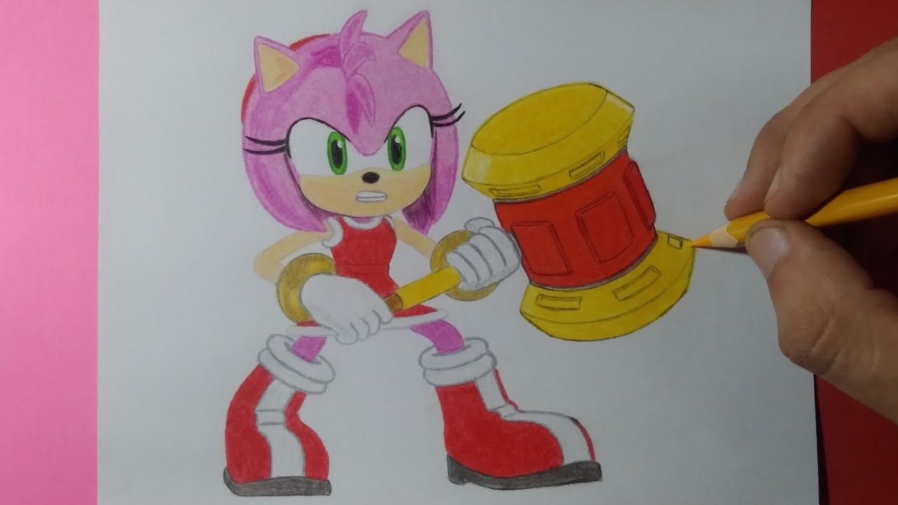 Dibujando a Amy Rose | Sonic Prime | Drawing Amy Rose