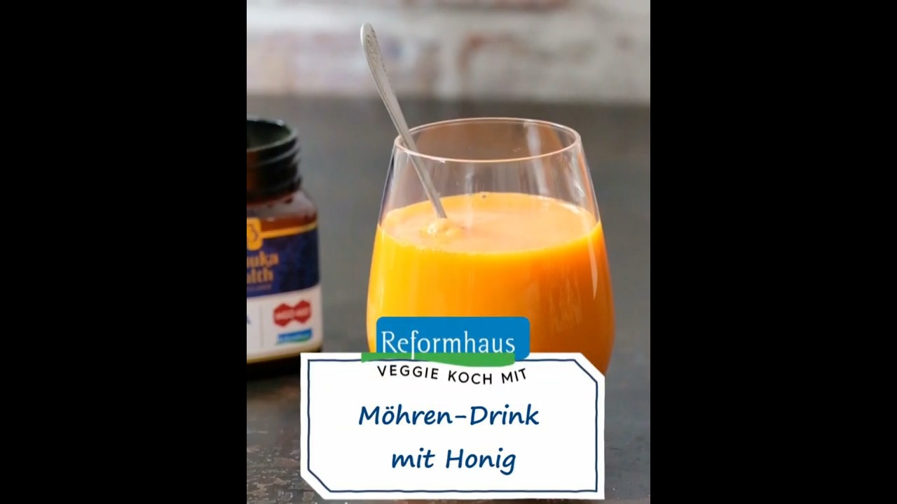 M&ouml;hren-Drink mit Mānuka Honig_Rezeptvideo | Reformhaus&reg;