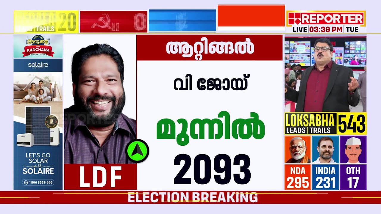 സിപിഐഎമ്മിന്‍റെ മാനം കാക്കാന്‍ വി ജോയിക്ക് സാധിക്കുമോ? | Loksabha Election Results 2024