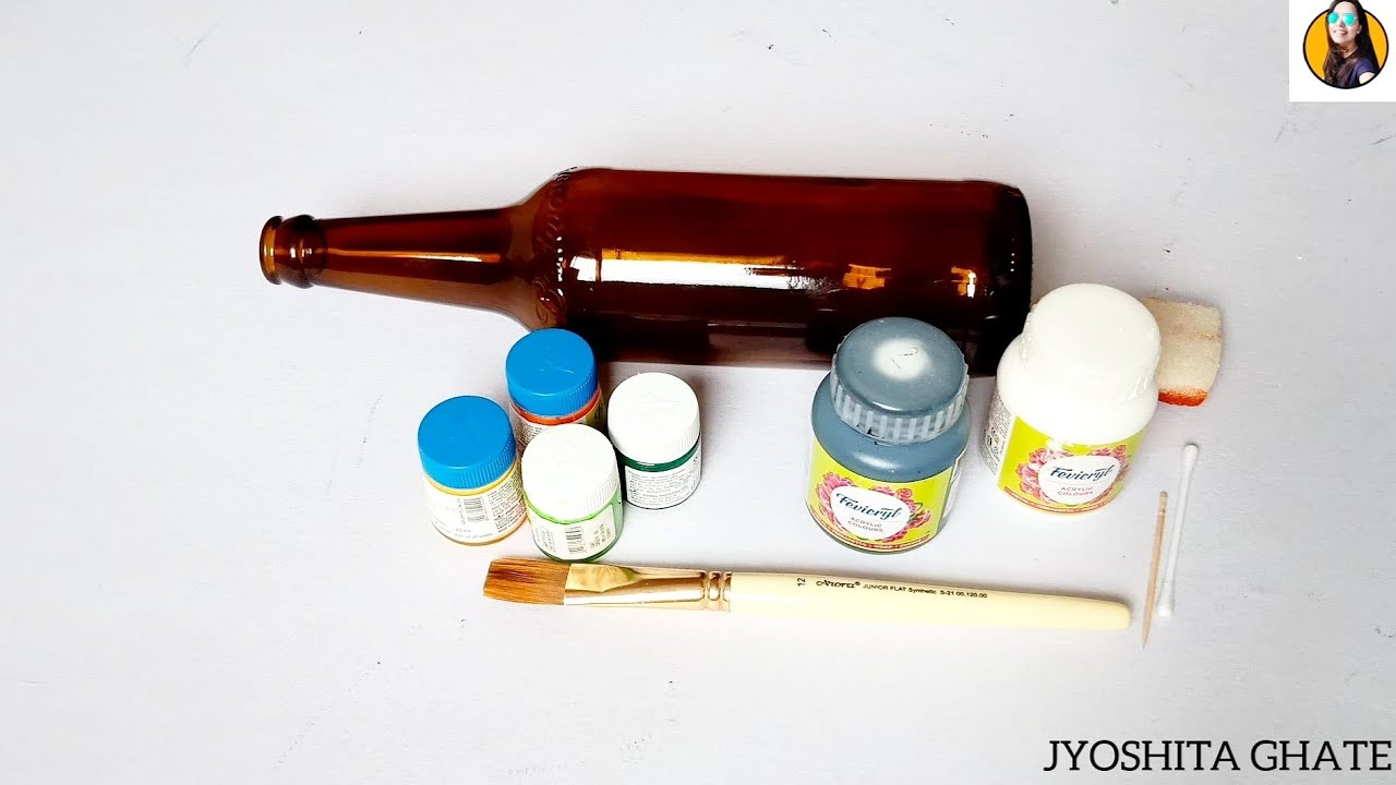 DIY Bottle Art| Very Easy, Simple & Elegant Bottle Art|Dot art on bottle|Bottle Craft for Beginners|
