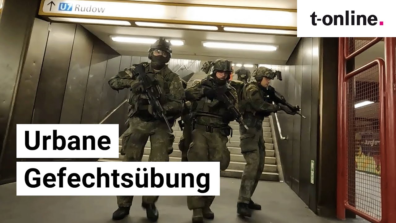 Bundeswehr &uuml;bt U-Bahn-Gefechte in Berlin &ndash; Video zeigt n&auml;chtliche Szenen