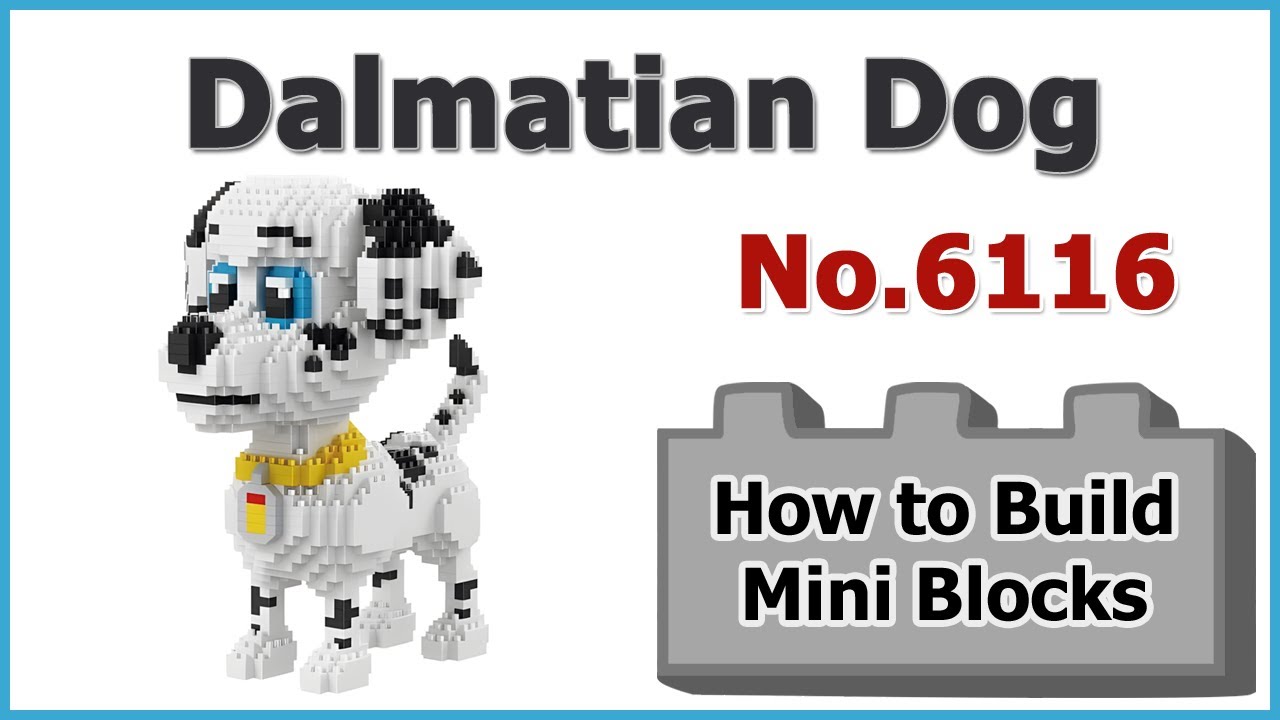 How to Build Mini Blocks Dalmatian Dog No.6116 Review Instructions Specifications
