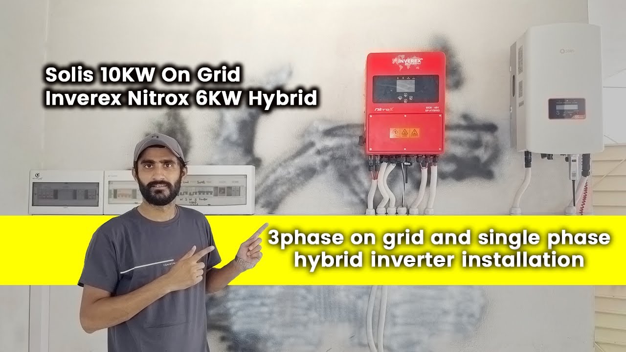 3-phase on-grid inverter & single-phase hybrid inverter installation | Nitrox 6kW | Solis 10KW