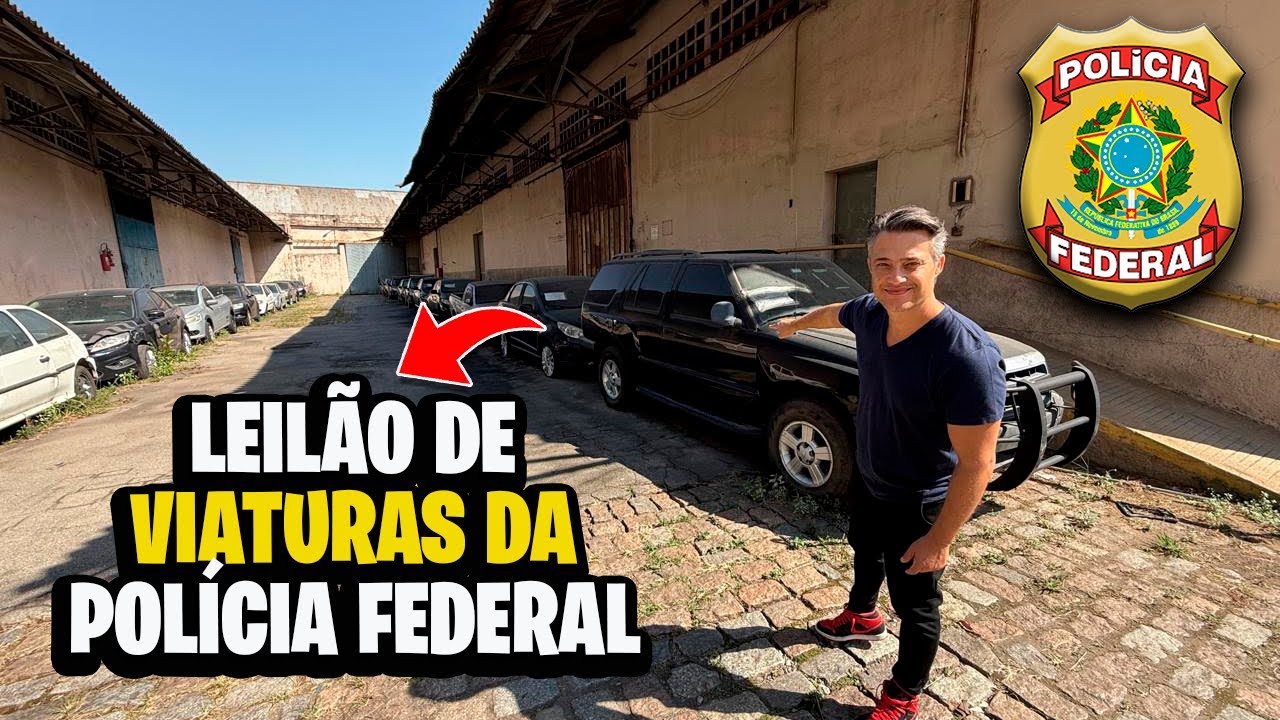 ENTREI NO GALPÃO DAS VIATURAS DA POLÍCIA FEDERAL QUE ESTARÃO DENTRO de UM LEILÃO 
