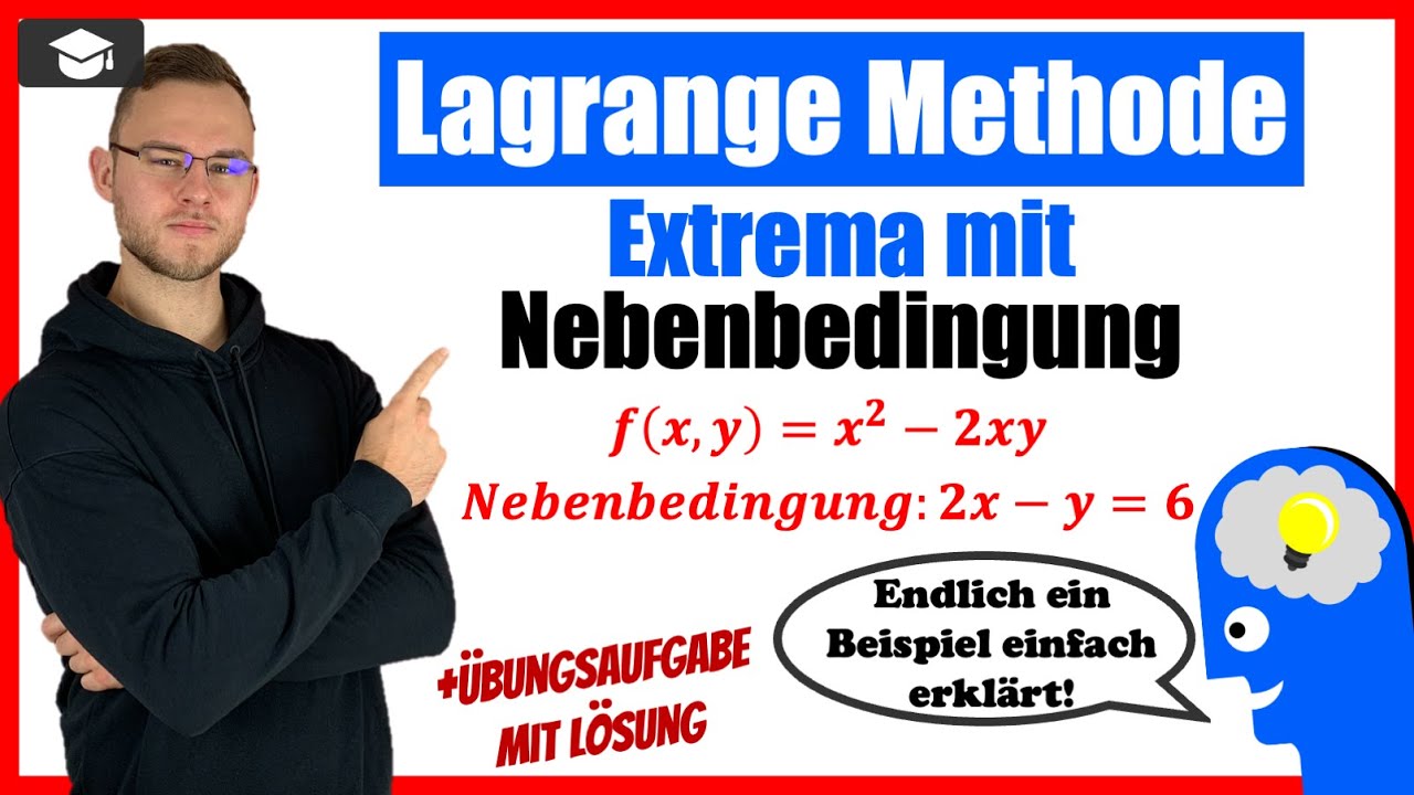 Extrema mit Nebenbedingungen Lagrange Methode einfach erklärt
