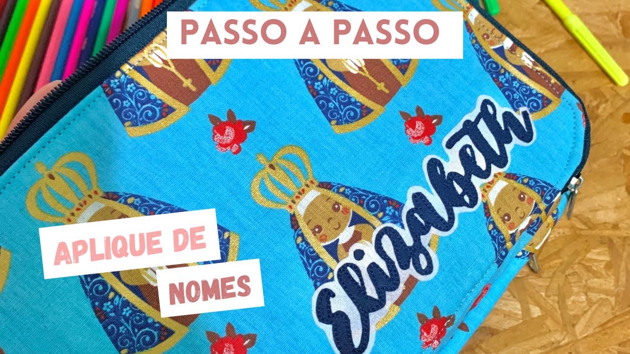 Aplique de Nome com termo colante definitivo- Passo a Passo - Explicativo