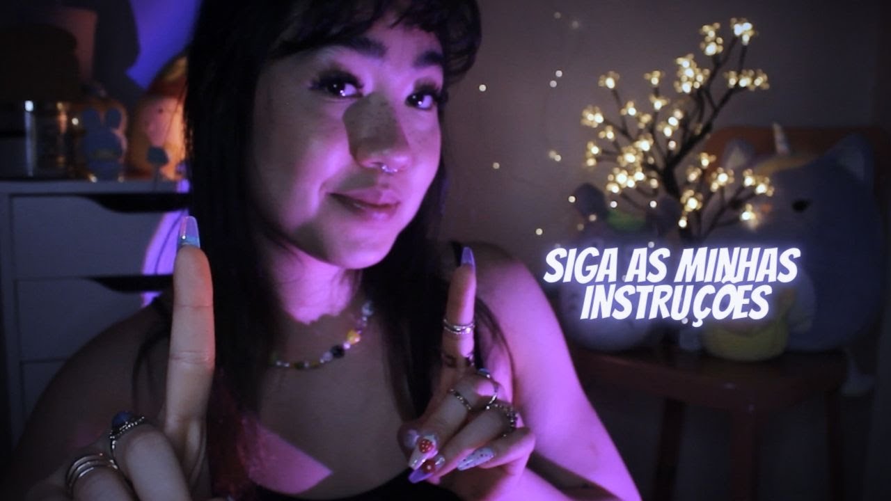 ASMR | Siga as Minhas INSTRUÇÕES (mas você pode FECHAR OS OLHOS na metade do vídeo)