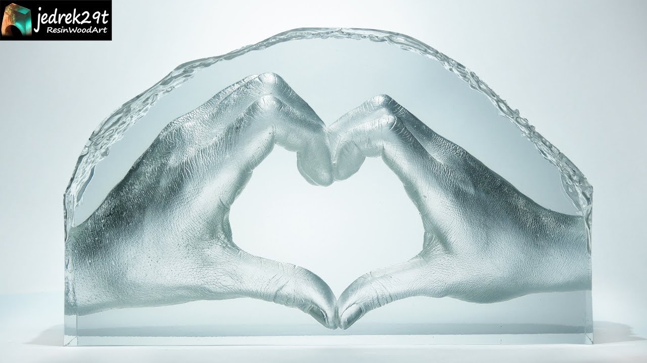 Heart from the Hands. Epoxy Resin Cast Body / Resin Art