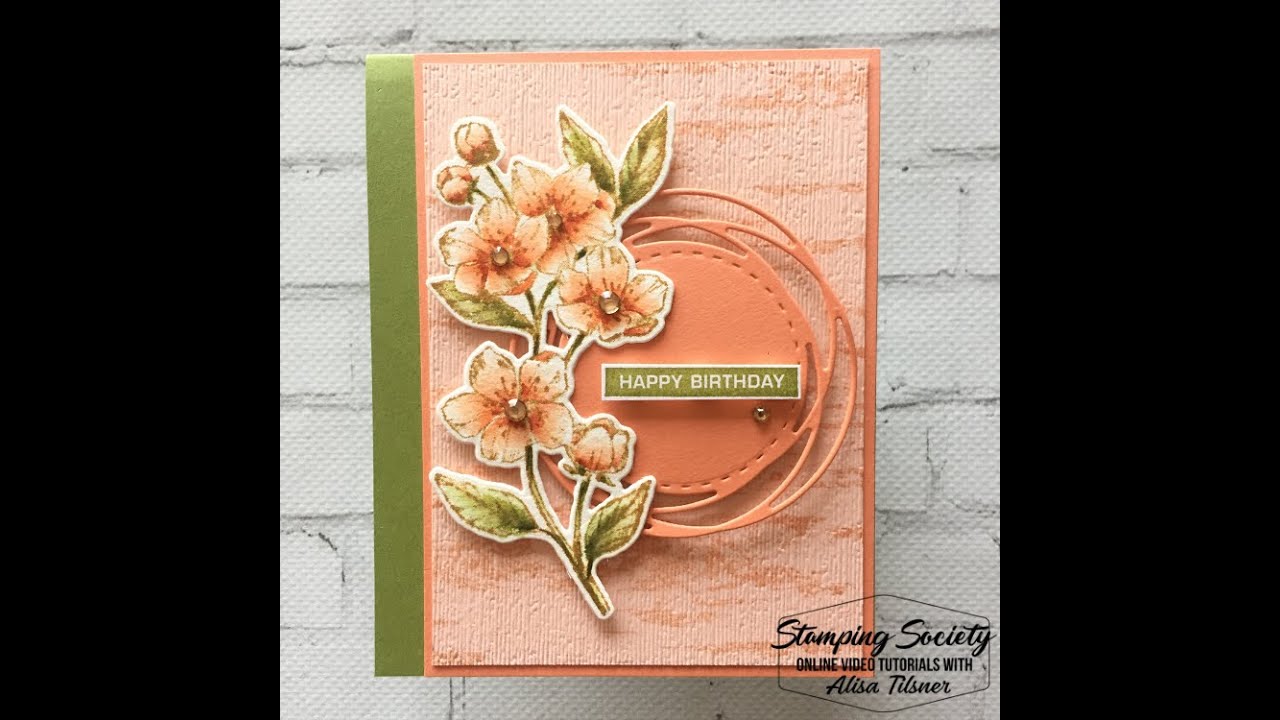 STAMPIN UP: How I watercoloured the flower image from the Stampin Up Forever Blossoms Stamp Set