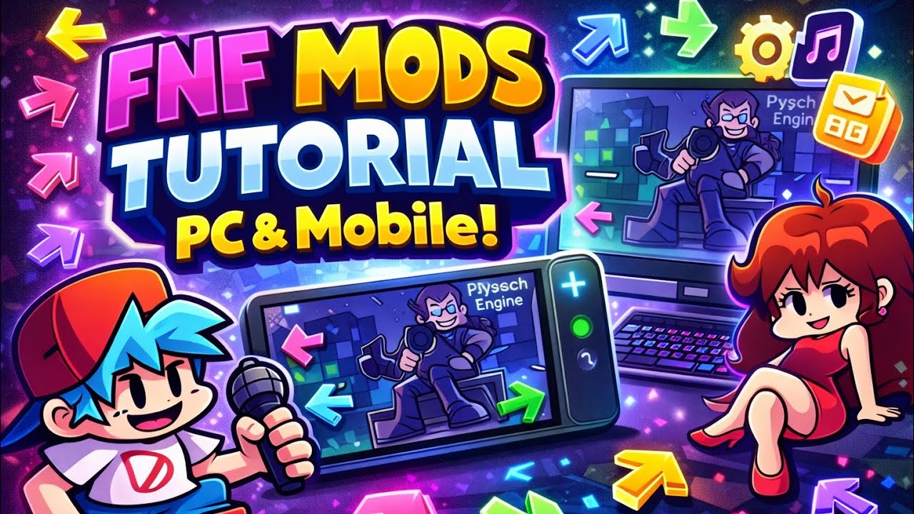 How to get FNF pc on youre phone Tutorial – Psych Engine + Mobile + PC!