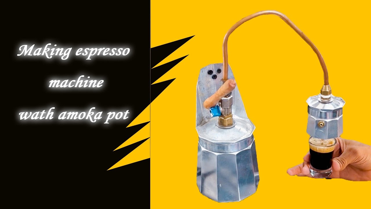 Making a espresso machine with a MokaPot.😍 مراحل ساخت اسپرسو سازبا موکاپات