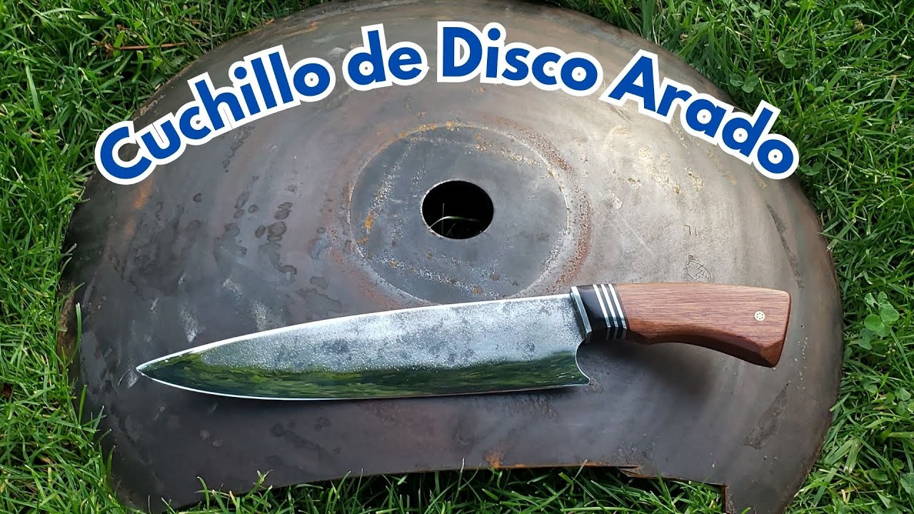Cuchillo de Disco de Arado Super Afilado Con Espiga Oculta #cuchillo #cuchillosartesanales #afilado