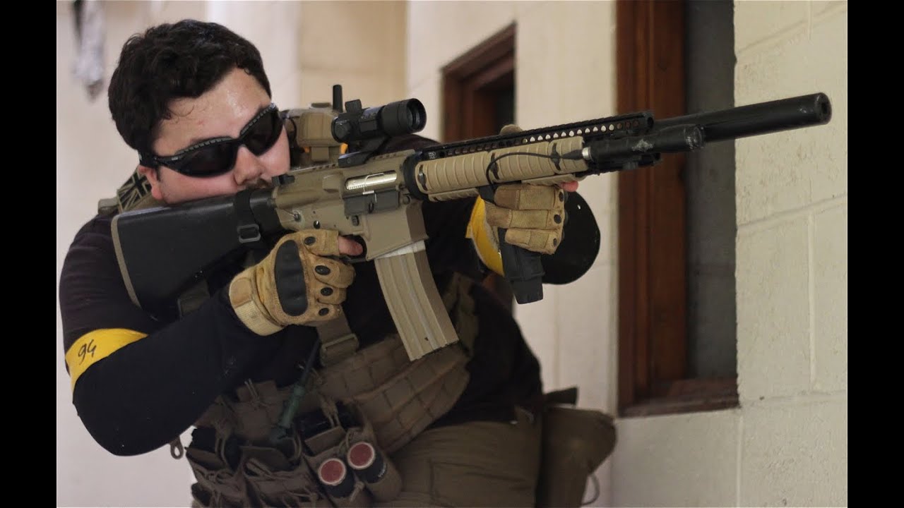 Airsoft War G&P M4, FN 5-7, War games England HD