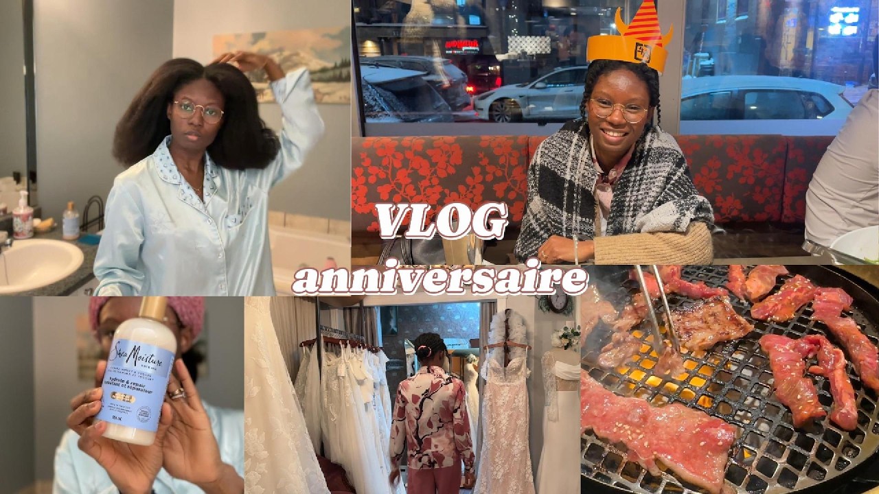 VLOG Anniversaire | Soin des cheveux | Travail en boutique de robe de mariage