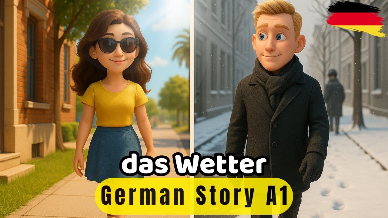 Learn German with Stories | Anna & Paul Talk about the Weather | German A1–A2 Listening Practice
