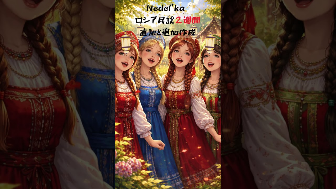 ロシア民謡　２週間　追加歌詞作成　#二週間 #テュリャ #AI歌唱 #バーニャ #ヤマルク #生活音楽 #民謡風 #掛け声 #歌詞動画 #予測不能 #AI生成 #二週目 #音楽実験