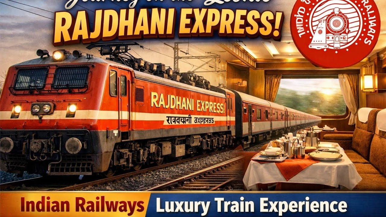 🚆 Journey on the Iconic Rajdhani Express | Indian Railways Luxury Train Experience 🇮🇳
