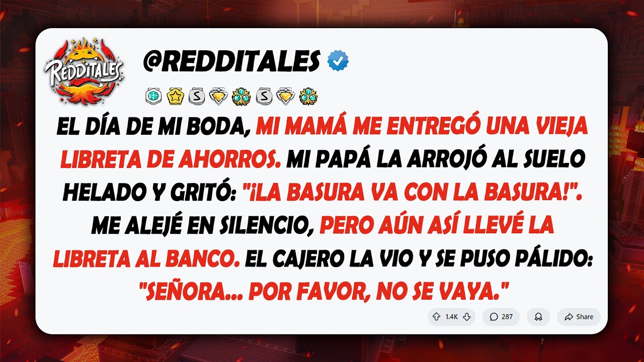 Mi papá ridiculizó la libreta de ahorros de mi mamá en mi boda, hasta que el banco le dijo el saldo…