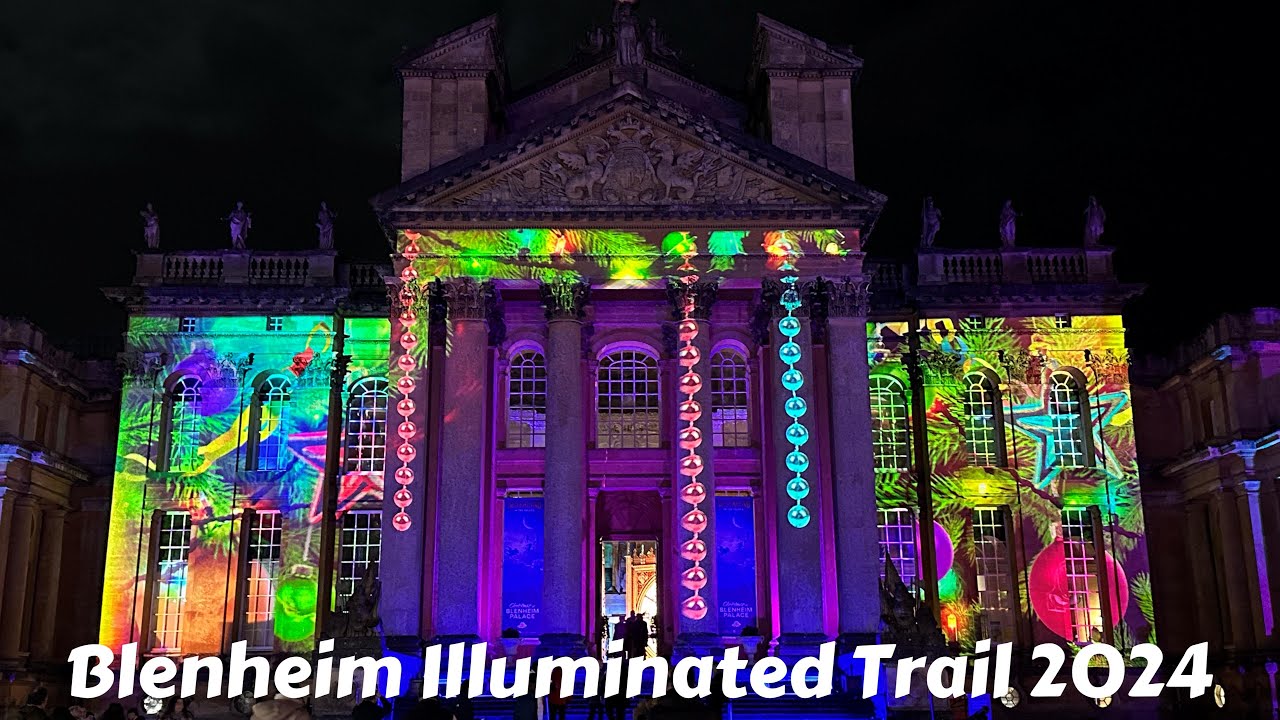 Blenheim Palace | Christmas 2024 | The Illuminated Light Trail (4K)