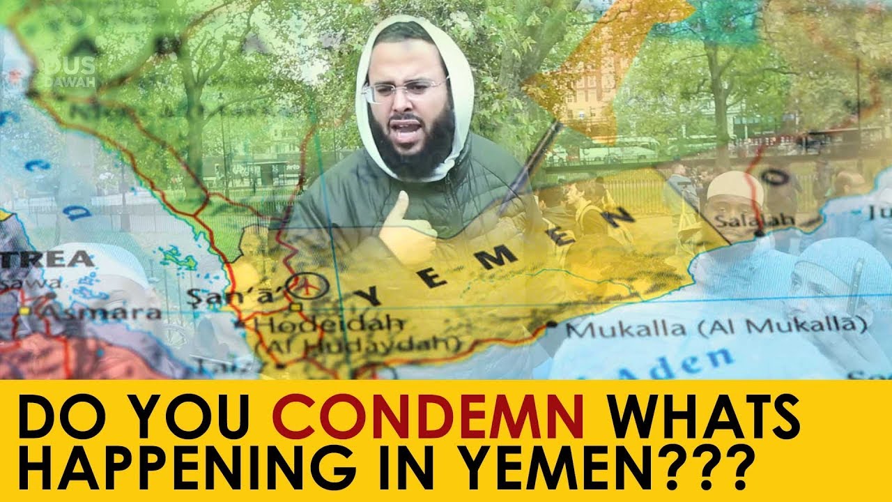 DO YOU CONDEMN ATROCITIES IN YEMEN? | Shaykh Hasan Somali Speakers Corner