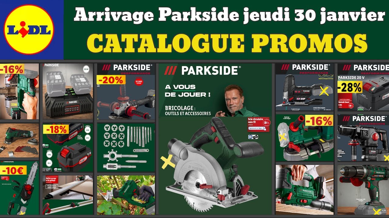 catalogue LIDL Parkside jeudi 30 janvier 2025 ✅Arrivage bricolage parkside performance 🔥Promos deals