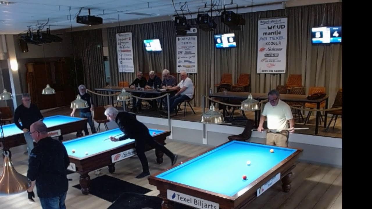 Texelse Biljart Kampioenschappen 2026 | Donderdag | Libre 60+ Klasse | Webcam 2