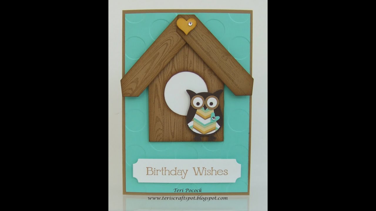 Owl House Card - By Teri Pocock Stampin' Up! UK Independent Demonstrator