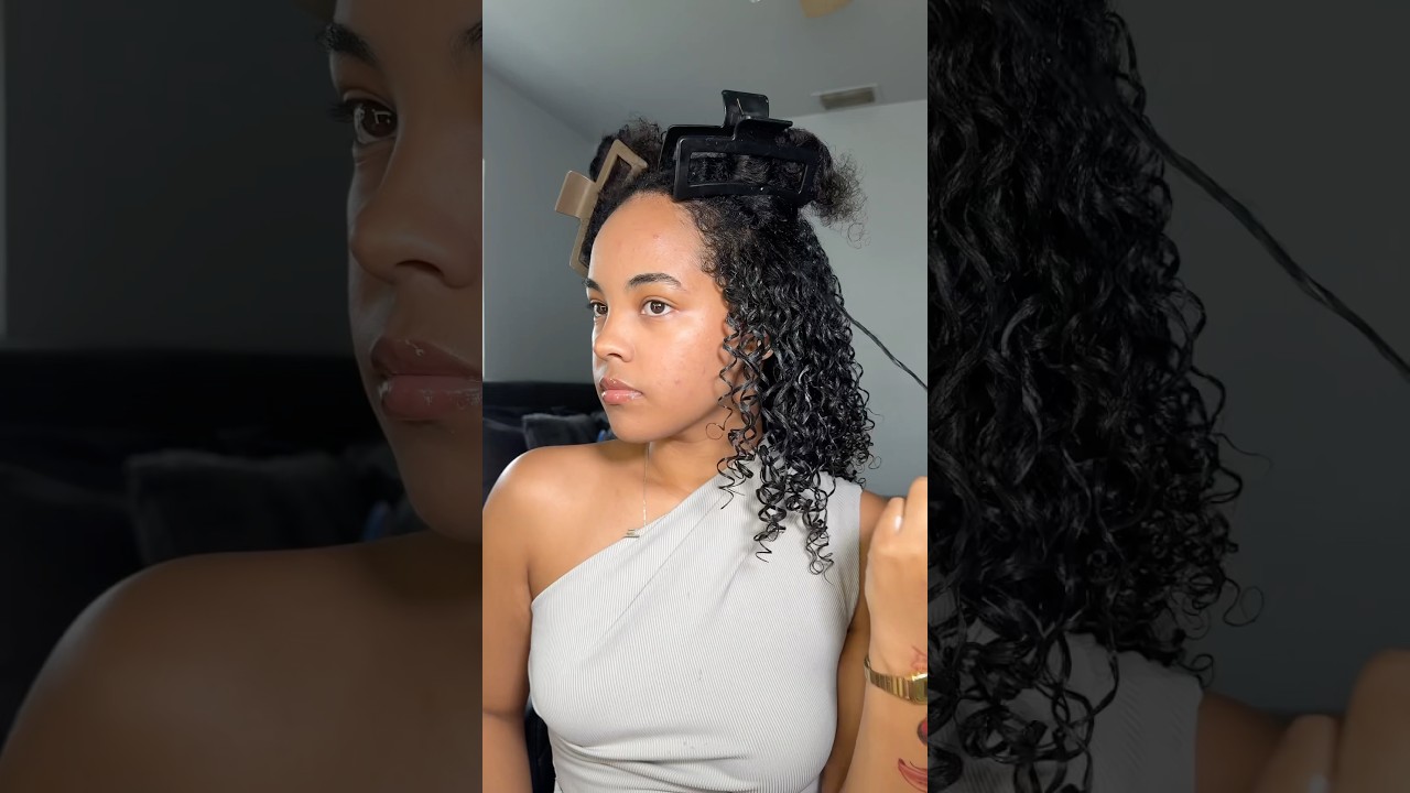 3 product curly routine 💛 3c | low porosity #curlyhair #haircare #routines #inspiration #hair
