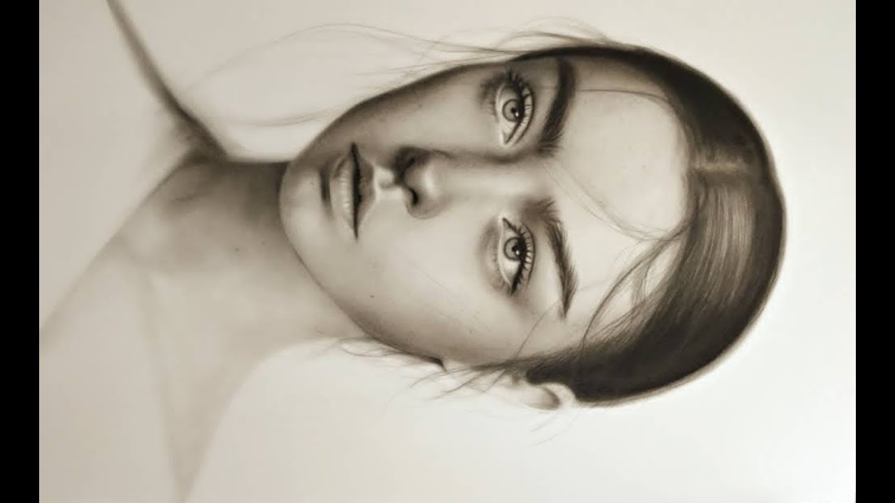 درس تظليل بورتريه بالفحم / shading a portrait (charcoal)