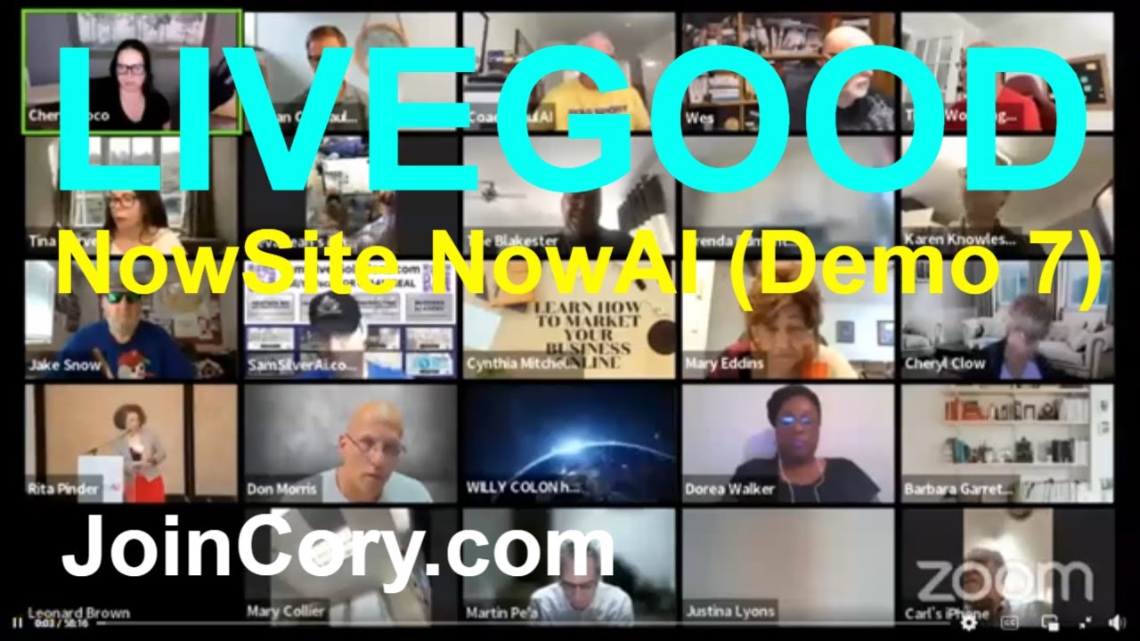 LIVEGOOD NowSite, NowAI Software Tutorial (Demo 7)