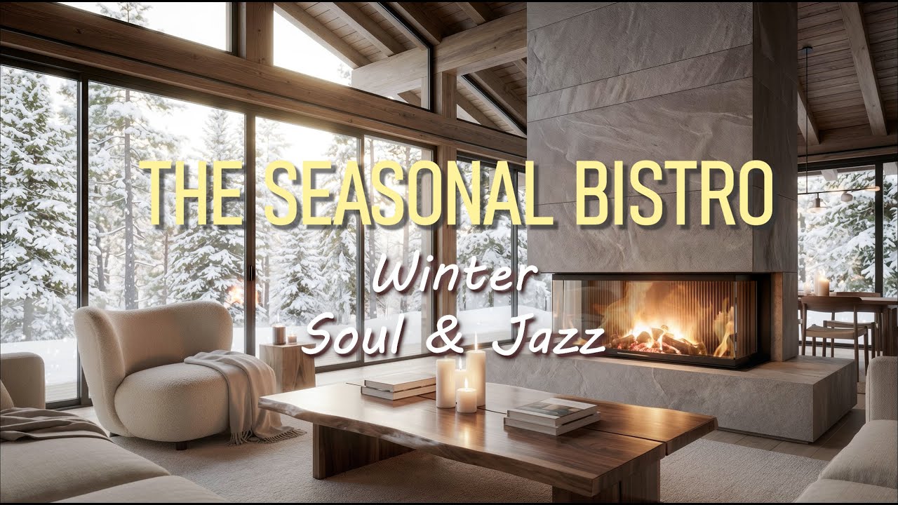 Relaxing Winter Jazz & Neo-Soul Mix | Luxury Chalet Ambience with Fireplace [4K] #jazz #jazzmusic