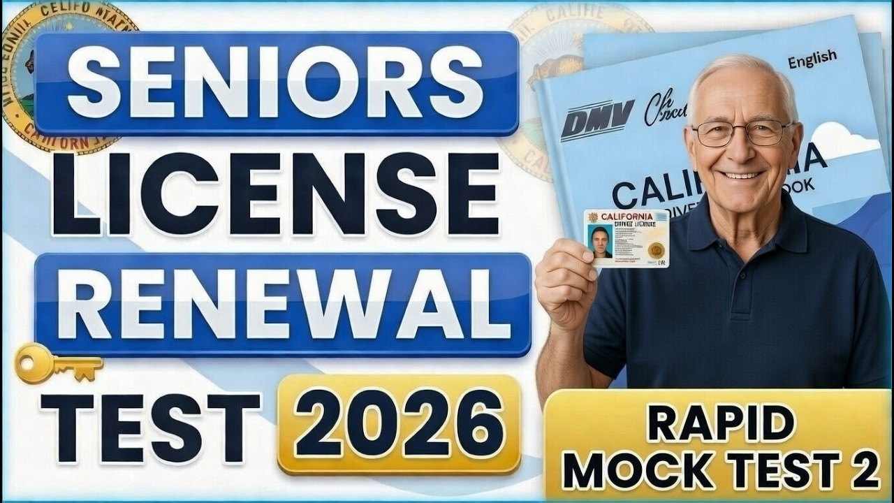 Seniors CA Drivers License Test Practice 2026 – 25 Official DMV Written Test Questions for 2026