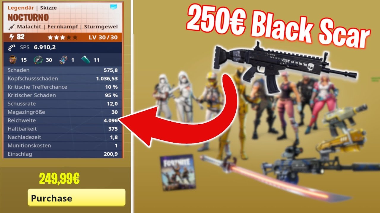 ICH KAUFE die 250€ BLACK SCAR SKIZZE !!! ULTIMATE UPGRADEPACK !!! - Fortnite Rette die Welt