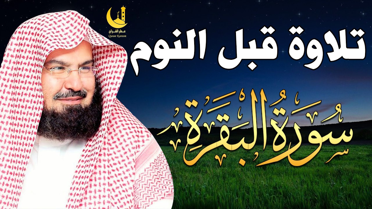 قرآن كريم للمساعدة على نوم عميق بسرعة سورة البقرة للشيخ عبد الرحمن السديس 😌🎧 راحة نفسية لا توصف