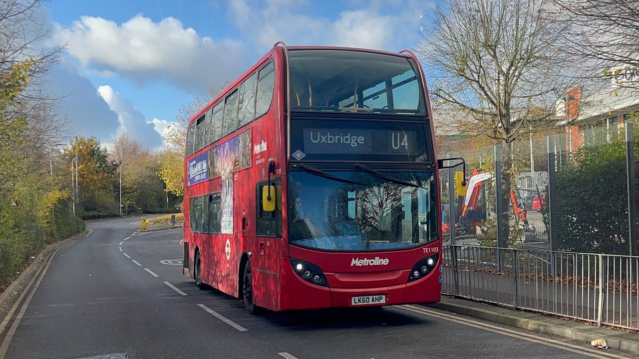 Full Route Visual | London Bus Route U4: Uxbridge - Hayes, Prologis Park | E400 TE1103 (LK60 AHP)