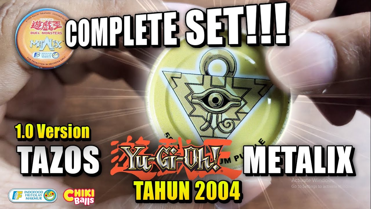 Nostalgia: TAZOS YUGIOH METALIX 1.0 COMPLETE SET! Hadiah Chiki (2004) Indonesian Tazos Tajos