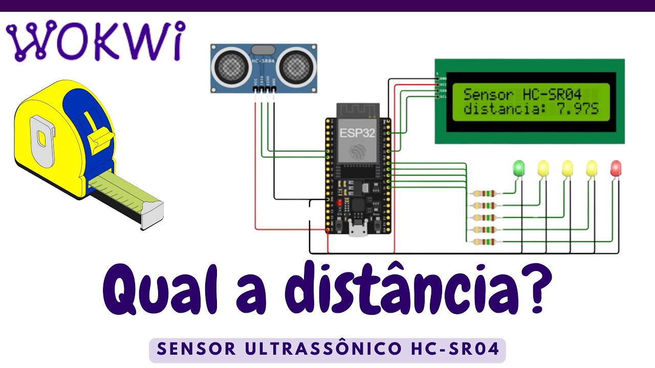 Medindo Distâncias com Sensor Ultrassônico e ESP32: Exibindo Resultados em um Display LCD I2C.
