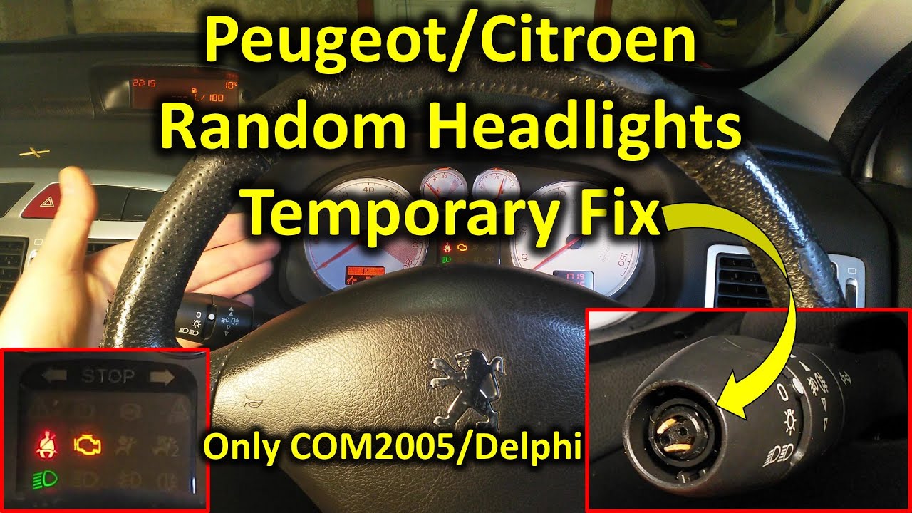 Случайные фары COM2000 временное решение (Peugeot 307; COM2005 Delphi)