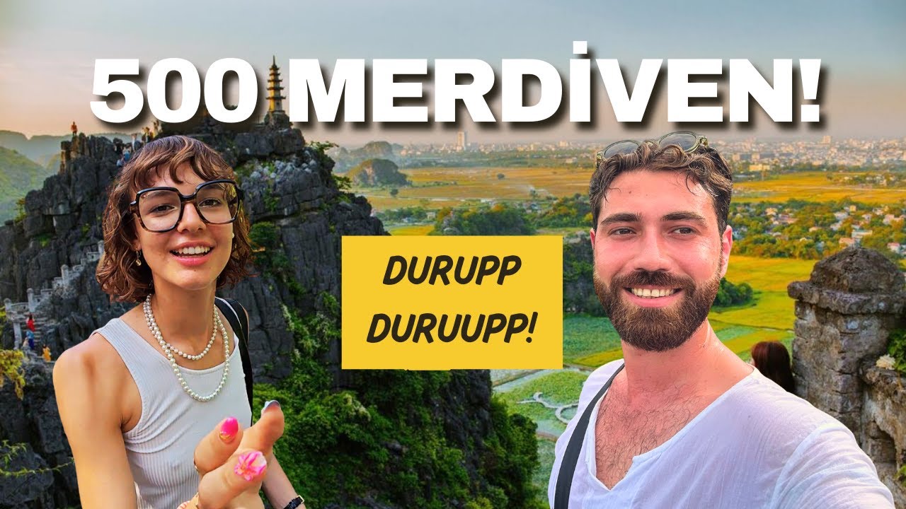 Vietnam Mua Cave Tırmanışı - Ninh Binh - Tam 500 Merdiven - Ejderha Zirvesi