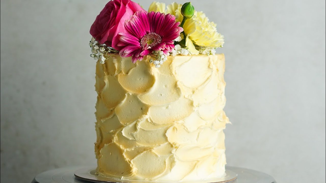 Airbrushed Gold Rustic Cake- Rosie's Dessert Spot