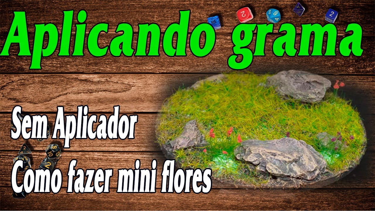 Como aplicar grama estatica sem aplicar e deixar elas em Pé, fazendo tufos de flores