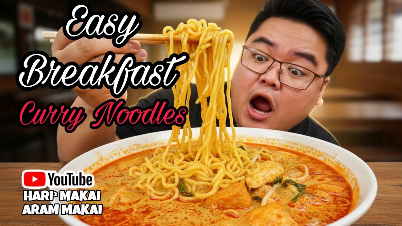 Spicy & Creamy Curry Noodles Mukbang That Will Make You Hungry 🤤🍜