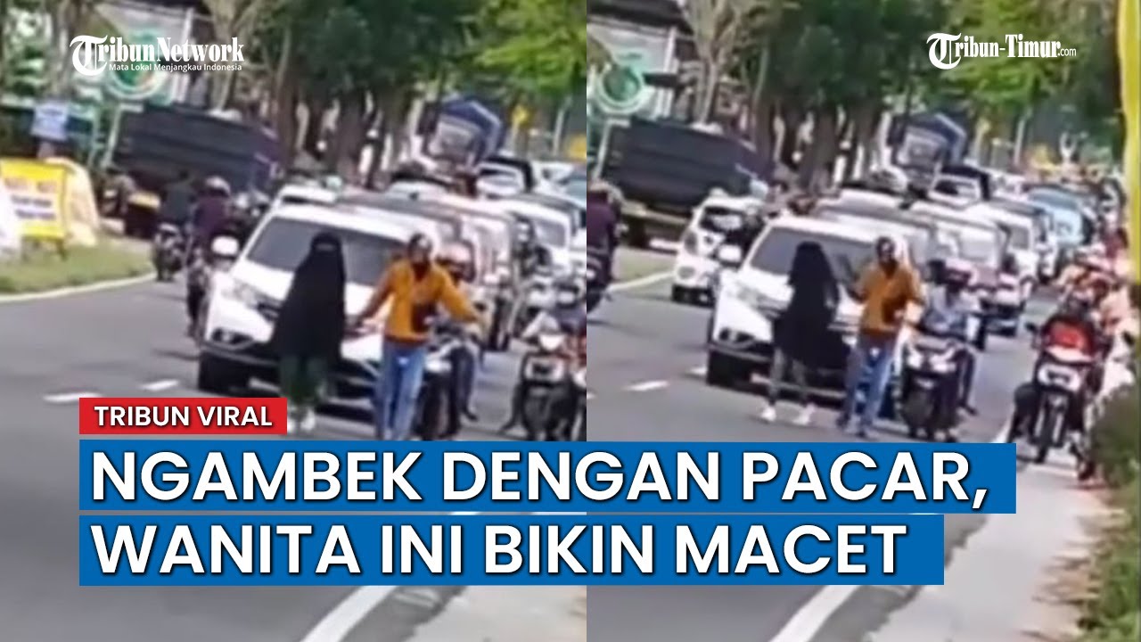 Viral, Video Seorang Perempuan Berjalan Santai di Tengah Jalan Akses Menuju Telaga Sarangan