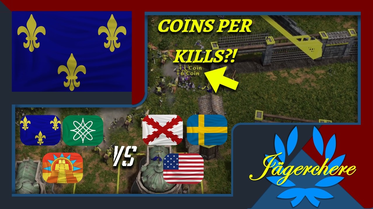 GOLD PER KILLS ON FRENCH IS BUSTED! | 3v3 Treaty with French | AOE III: DE