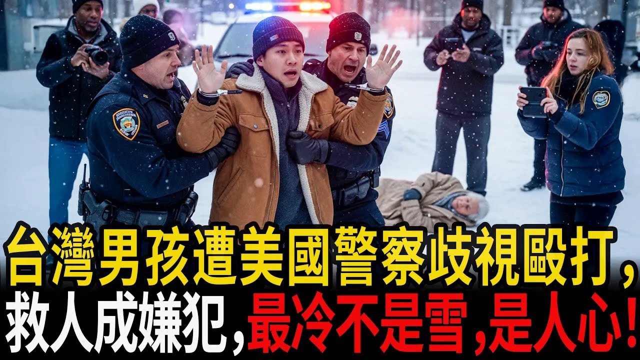 台灣男孩遭美國警察歧視毆打，救人竟成嫌犯，最冷的不是雪，而是人心！#感人故事 #老年故事 #口述故事 #人生故事 #幸福故事