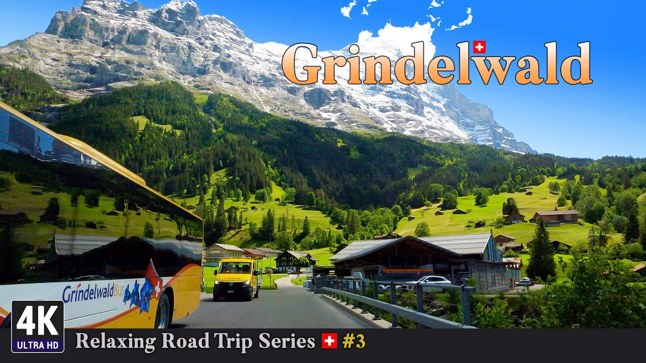 Relaxing Road Trip Series in Switzerland 🇨🇭 Ep#3 - Breath-taking View From Interlaken To Grindelwald