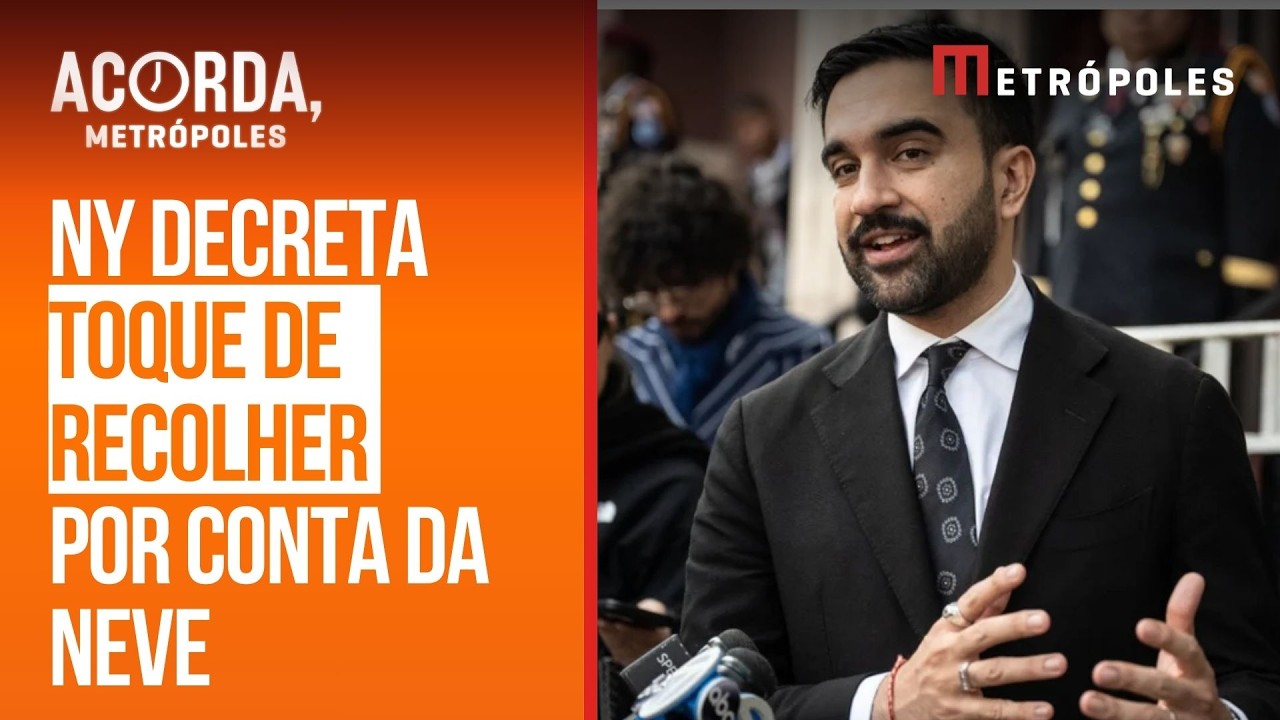 Prefeito de Nova York anuncia toque de recolher por tempestade de neve