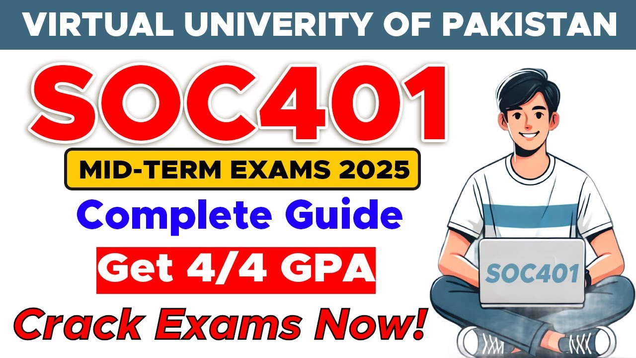 Soc401 Midterm Exams Preparation 2025 | Soc401 Important Mcqs | The Merciful Academy