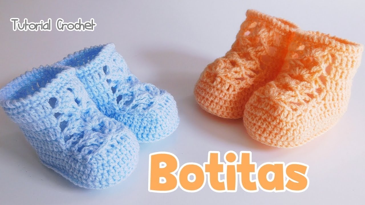 Como tejer zapatitos, botitas, escarpines a crochet , ganchillo