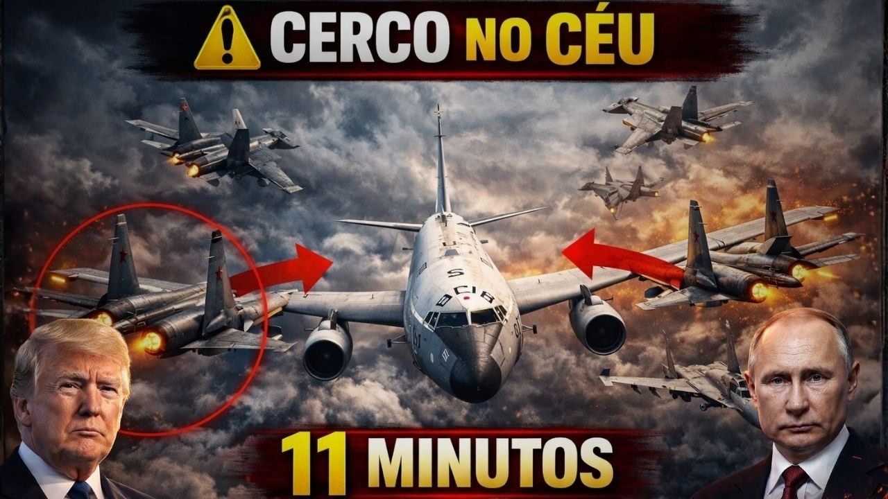 09:27 — Caças Russos Cercam Avião de Reconhecimento dos EUA — O Que Aconteceu 11 Minutos Depois FOGO